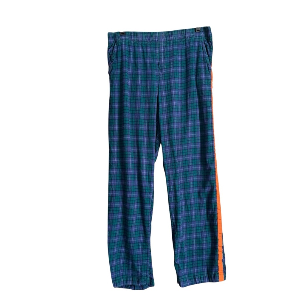 Aerie flannel plaid pajama pants, blue, green, & orange, size XL